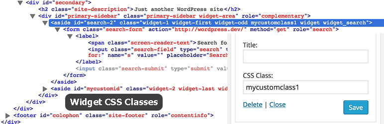 افزونه Widget CSS Classes